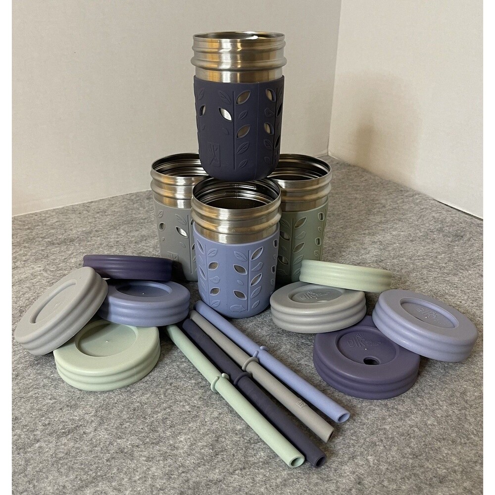 Elk & Friends 10oz Stainless Steel Kids Toddler Drinking Cups & Snack Storage